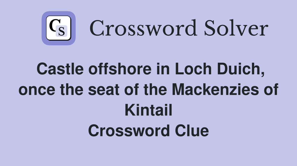 Castle offshore in Loch Duich, once the seat of the Mackenzies of